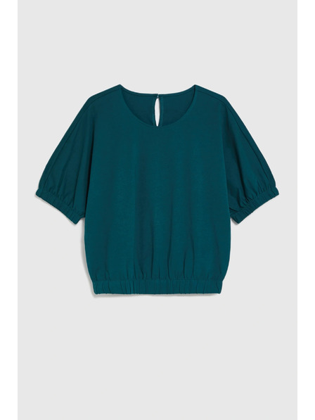 Moodo Bluza sa naboranim rukavima zelena Moodo