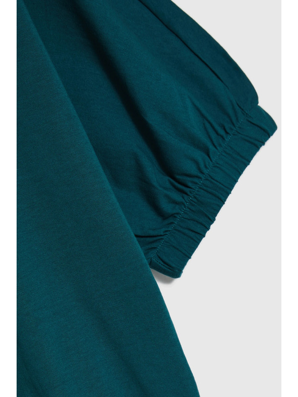 Moodo Bluza sa naboranim rukavima zelena Moodo