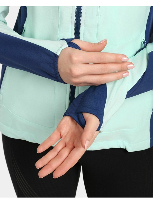 Kilpi Ženska nemembranska softshell trkaća jakna Kilpi BALEO-W Mentolna