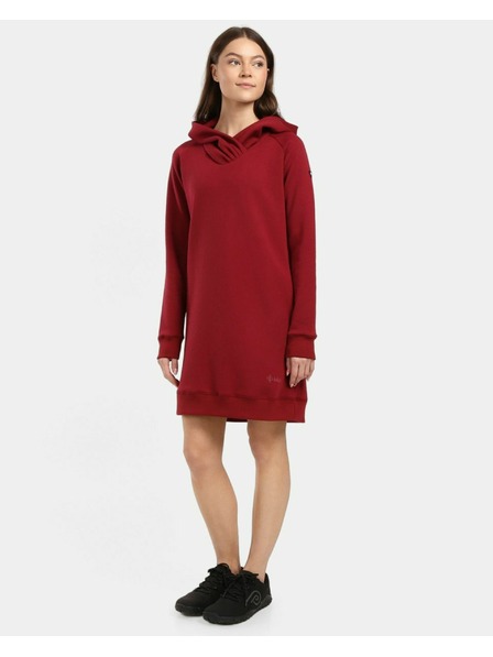 Kilpi Ženski dugačak hoodie Kilpi HEYDEN-W Tamno crvena