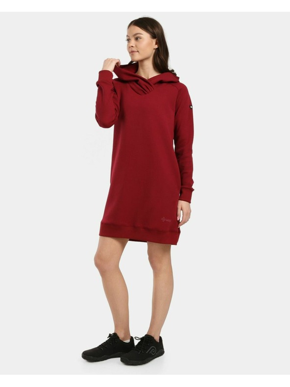 Kilpi Ženski dugačak hoodie Kilpi HEYDEN-W Tamno crvena