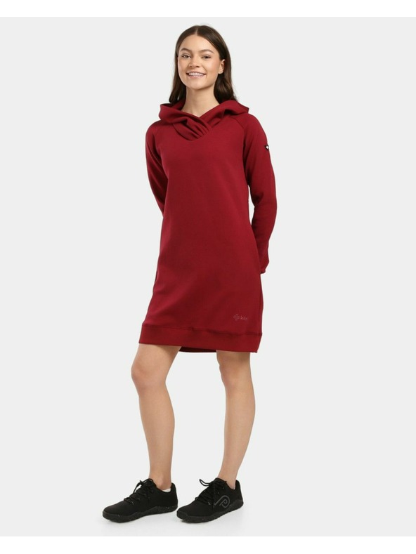 Kilpi Ženski dugačak hoodie Kilpi HEYDEN-W Tamno crvena