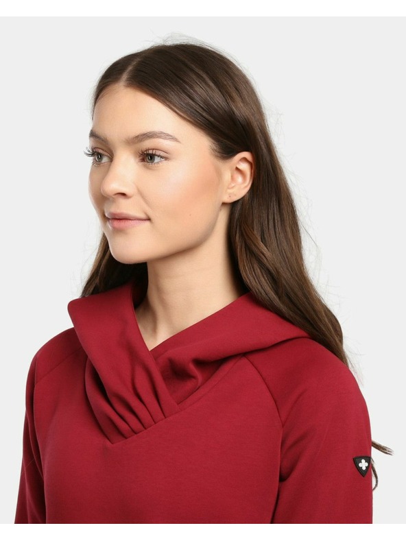 Kilpi Ženski dugačak hoodie Kilpi HEYDEN-W Tamno crvena
