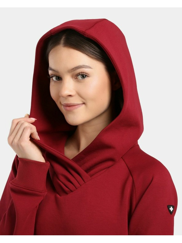 Kilpi Ženski dugačak hoodie Kilpi HEYDEN-W Tamno crvena