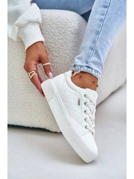BIG STAR SHOES Ženski tenisici na platformi topli Big Star – bijeli
