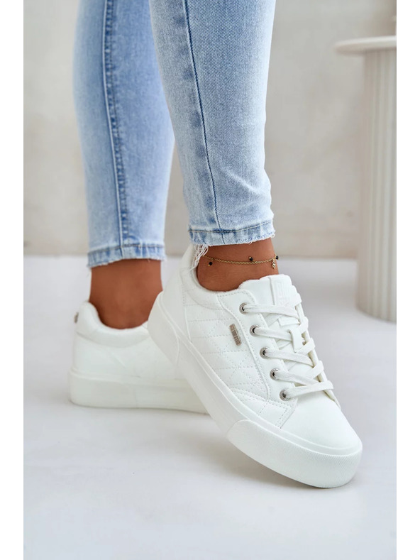BIG STAR SHOES Ženski tenisici na platformi topli Big Star – bijeli