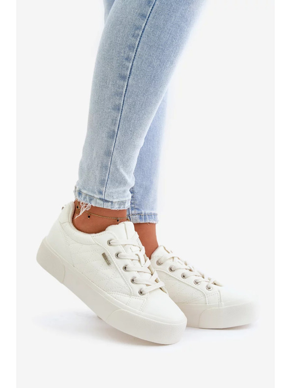 BIG STAR SHOES Ženski tenisici na platformi topli Big Star – bijeli