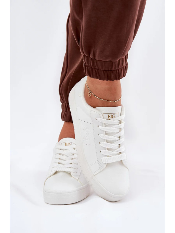 BIG STAR SHOES Ženski niski tenisici iz ECO kože Big Star – bijeli