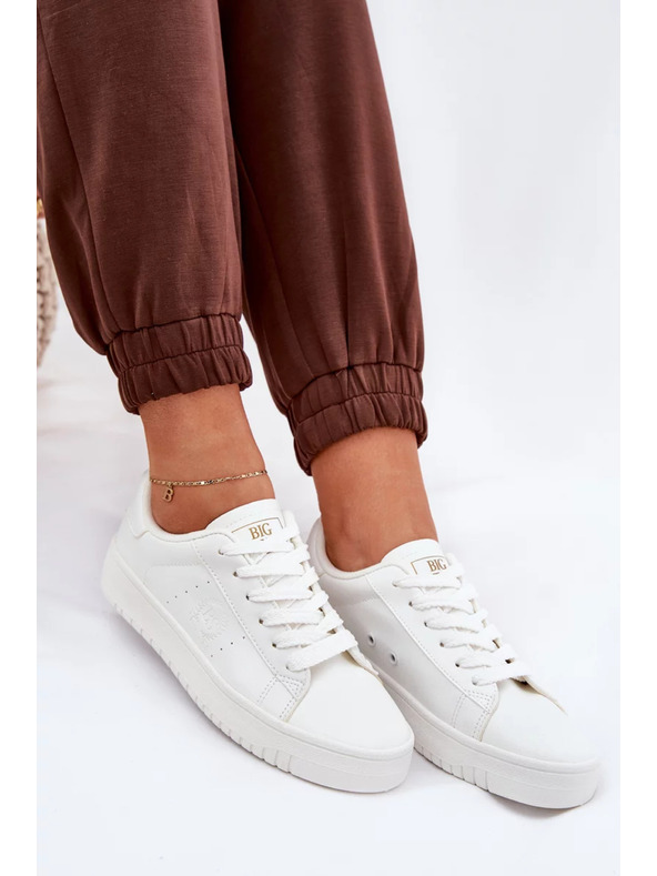 BIG STAR SHOES Ženski niski tenisici iz ECO kože Big Star – bijeli
