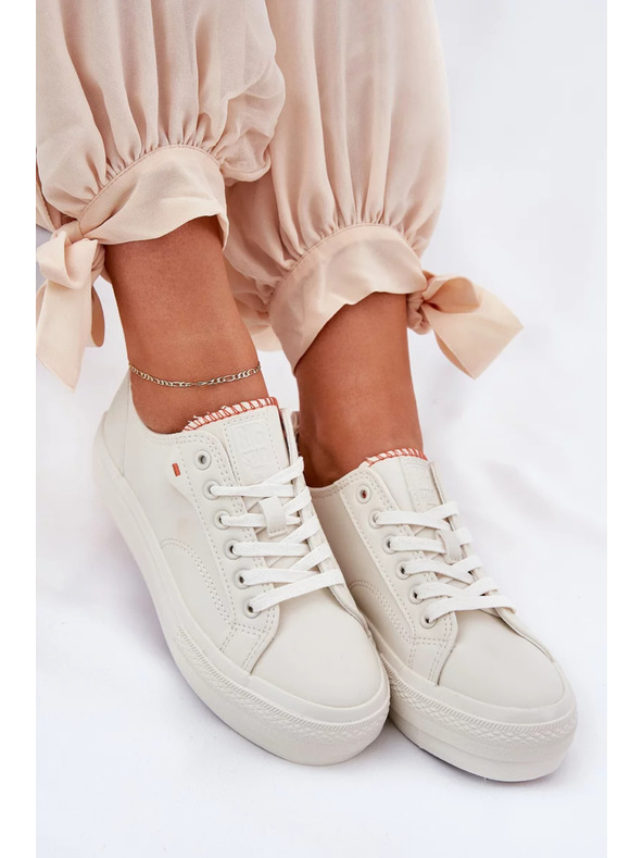 BIG STAR SHOES Ženski tenisici na platformi Big Star – svjetlo bež