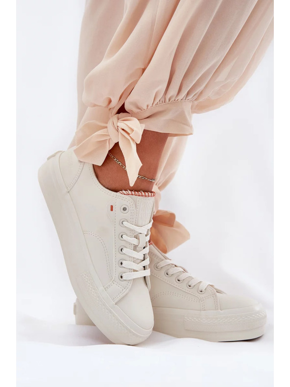 BIG STAR SHOES Ženski tenisici na platformi Big Star – svjetlo bež