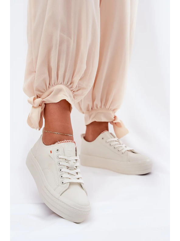 BIG STAR SHOES Ženski tenisici na platformi Big Star – svjetlo bež