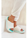 BIG STAR SHOES Ženske papuče na platformi Big Star – bijela/menta