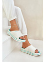 BIG STAR SHOES Ženske papuče na platformi Big Star – bijela/menta