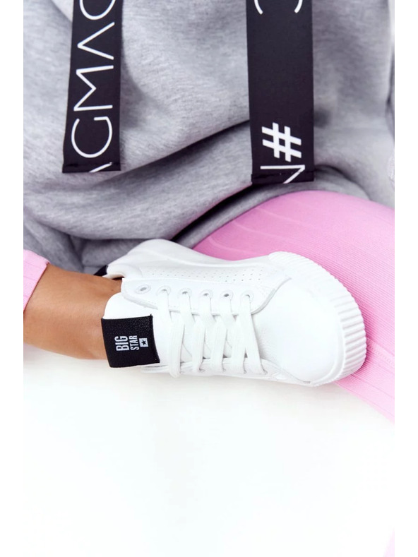 BIG STAR SHOES Ženski moderni tenisici Big Star – bijeli/crni