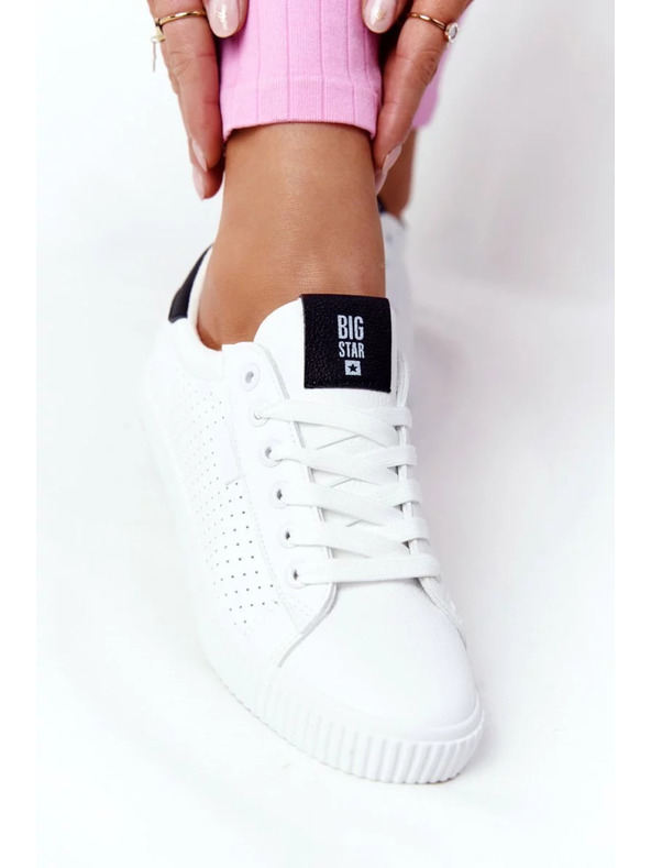 BIG STAR SHOES Ženski moderni tenisici Big Star – bijeli/crni
