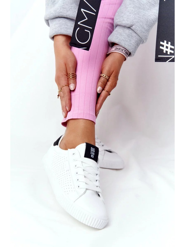 BIG STAR SHOES Ženski moderni tenisici Big Star – bijeli/crni