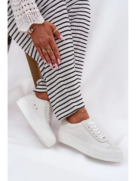 BIG STAR SHOES Ženski tenisici na platformi Big Star – bijeli