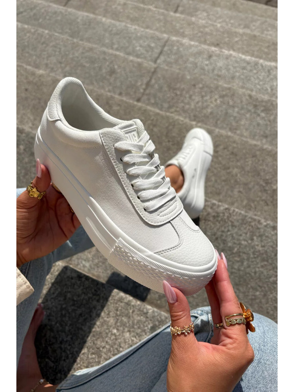 BIG STAR SHOES Ženski tenisici na platformi Big Star – bijeli