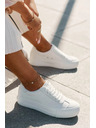 BIG STAR SHOES Ženski tenisici na platformi Big Star – bijeli