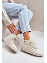 BIG STAR SHOES Ženski topli манџestreni tenisici Big Star Hi-Poly System – bež