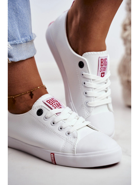 BIG STAR SHOES Ženski klasični tenisici Big Star – bijeli/crveni