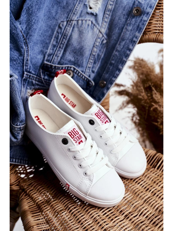 BIG STAR SHOES Ženski klasični tenisici Big Star – bijeli/crveni