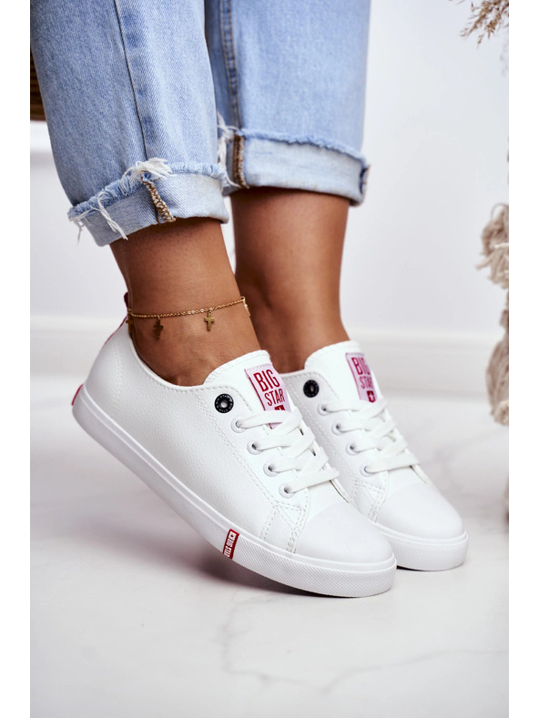 BIG STAR SHOES Ženski klasični tenisici Big Star – bijeli/crveni