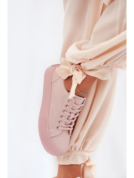 BIG STAR SHOES Ženski tenisici na platformi iz ECO kože Big Star – ružičasti