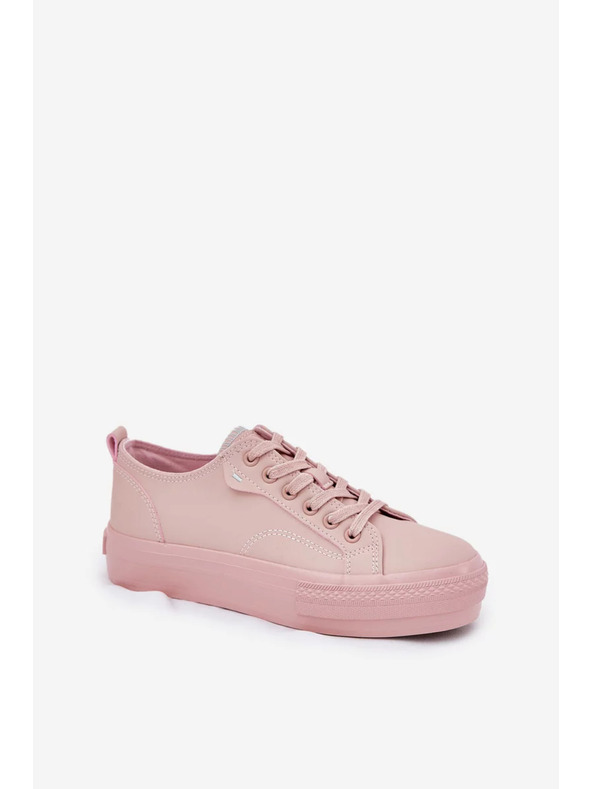BIG STAR SHOES Ženski tenisici na platformi iz ECO kože Big Star – ružičasti
