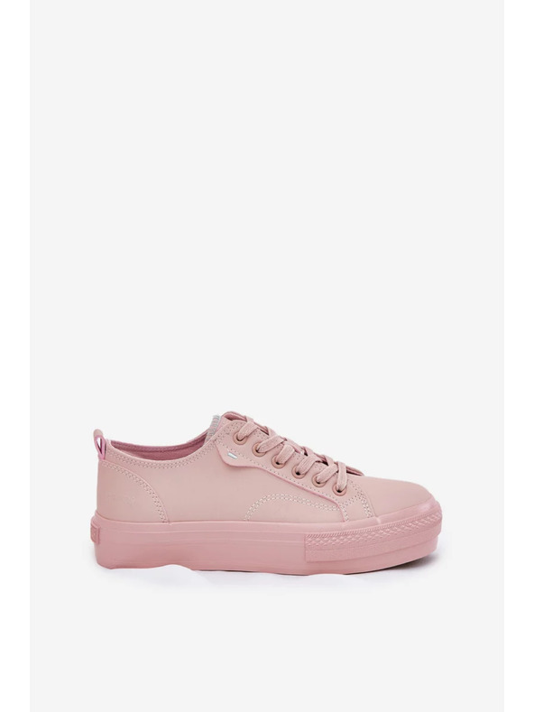 BIG STAR SHOES Ženski tenisici na platformi iz ECO kože Big Star – ružičasti