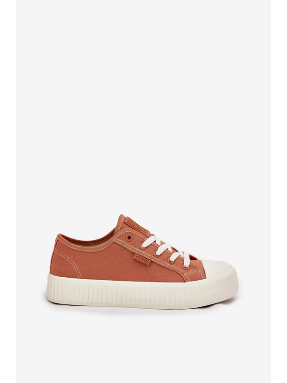 BIG STAR SHOES Ženski platneni tenisici na platformi Big Star – narančasti