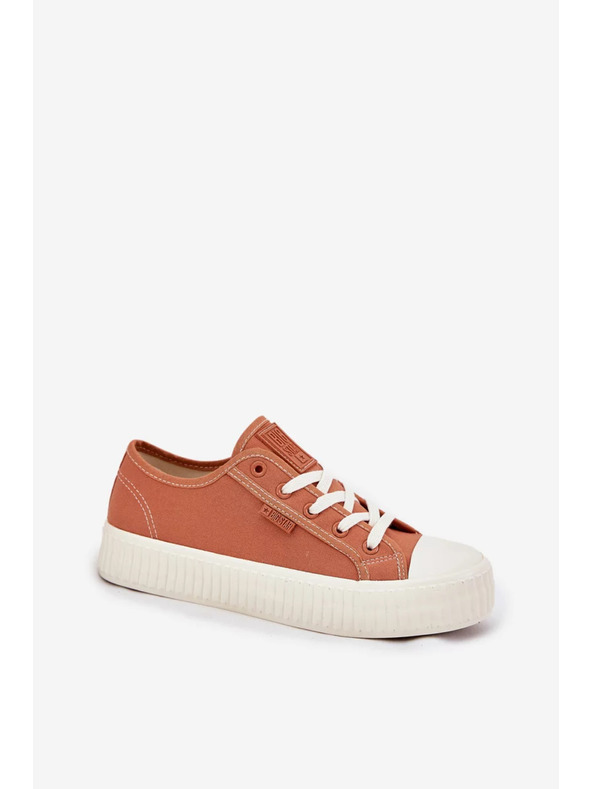 BIG STAR SHOES Ženski platneni tenisici na platformi Big Star – narančasti