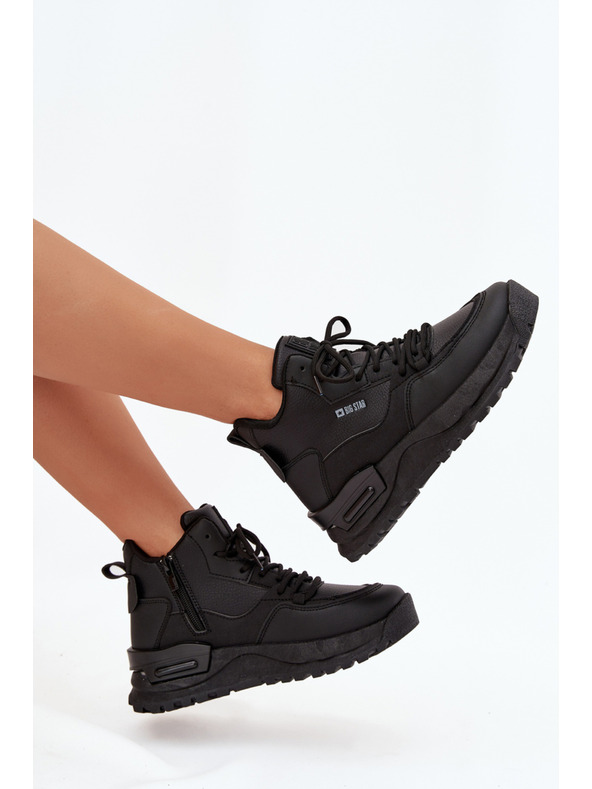 BIG STAR SHOES Ženski sportski čevlji na platformi Big Star – crni