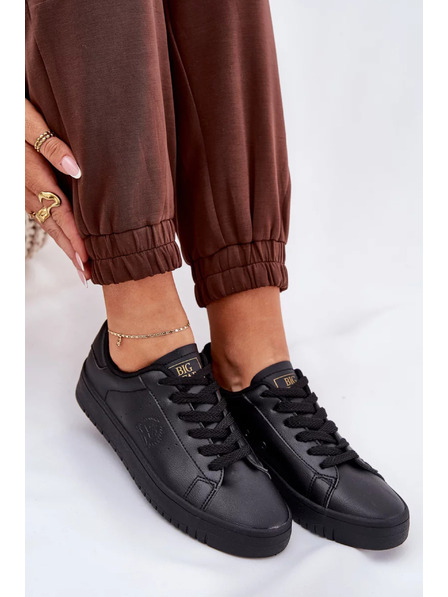 BIG STAR SHOES Ženske niske tenisice od ECO kože Big Star – crne