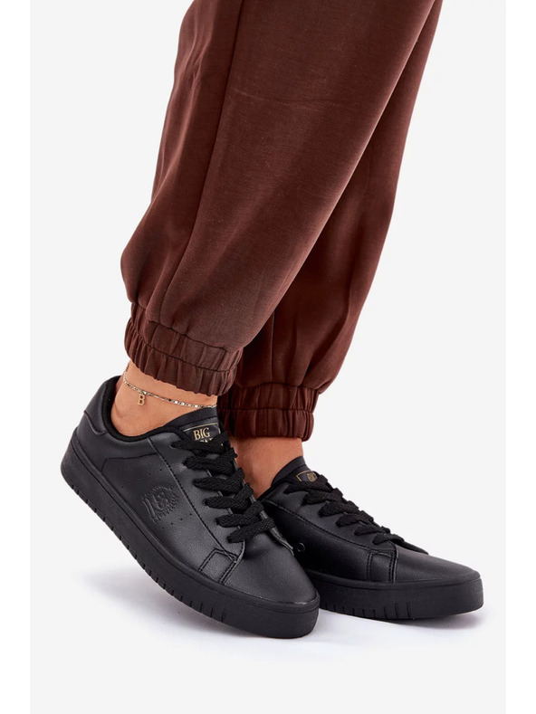 BIG STAR SHOES Ženske niske tenisice od ECO kože Big Star – crne
