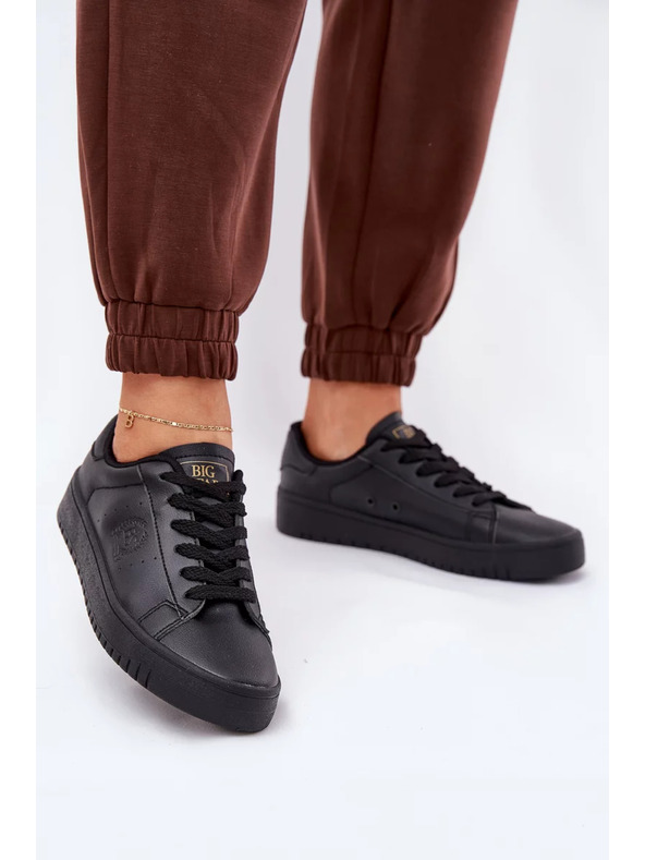 BIG STAR SHOES Ženske niske tenisice od ECO kože Big Star – crne