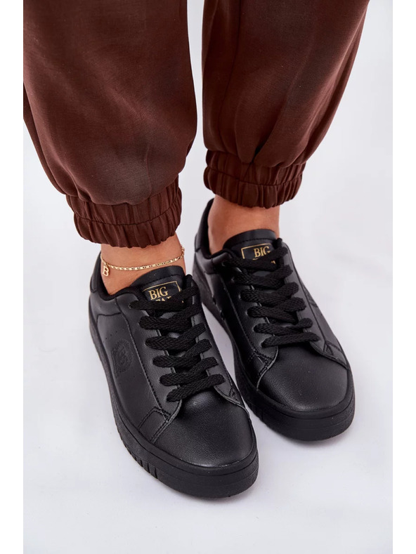BIG STAR SHOES Ženske niske tenisice od ECO kože Big Star – crne