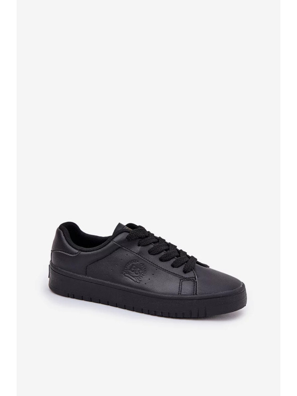 BIG STAR SHOES Ženske niske tenisice od ECO kože Big Star – crne