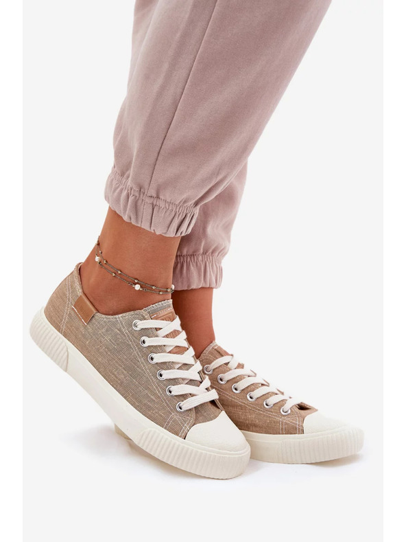BIG STAR SHOES Ženske tkaninaste tenisice Big Star – bež
