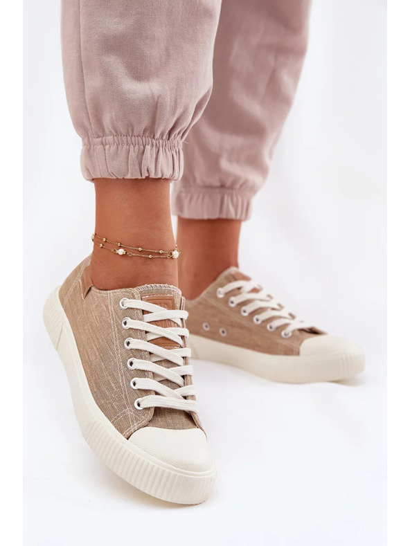 BIG STAR SHOES Ženske tkaninaste tenisice Big Star – bež