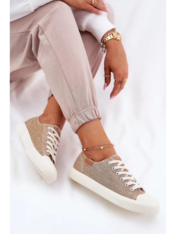 BIG STAR SHOES Ženske tkaninaste tenisice Big Star – bež