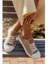BIG STAR SHOES Ženske tkaninaste tenisice Big Star – bež