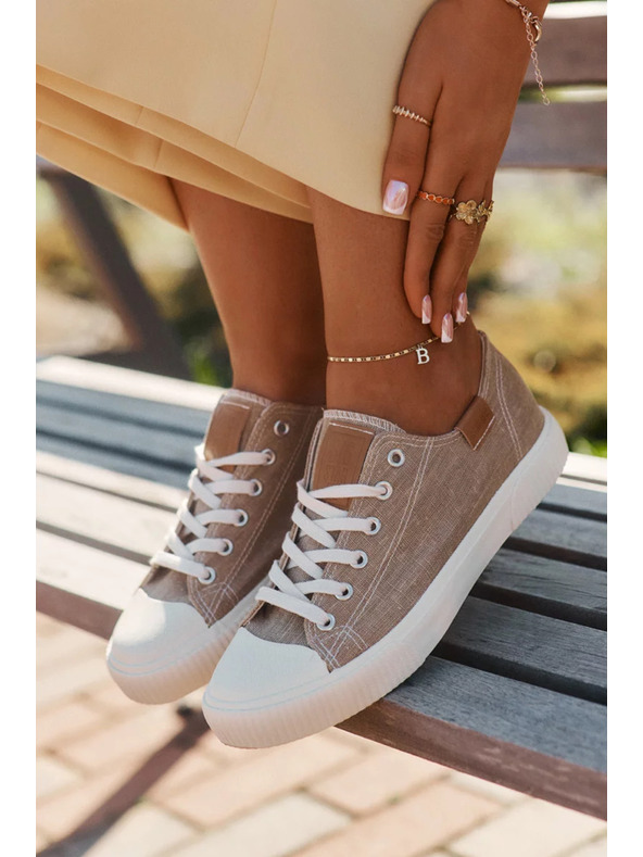 BIG STAR SHOES Ženske tkaninaste tenisice Big Star – bež