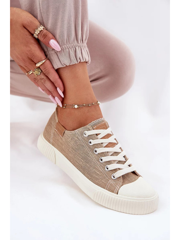 BIG STAR SHOES Ženske tkaninaste tenisice Big Star – bež