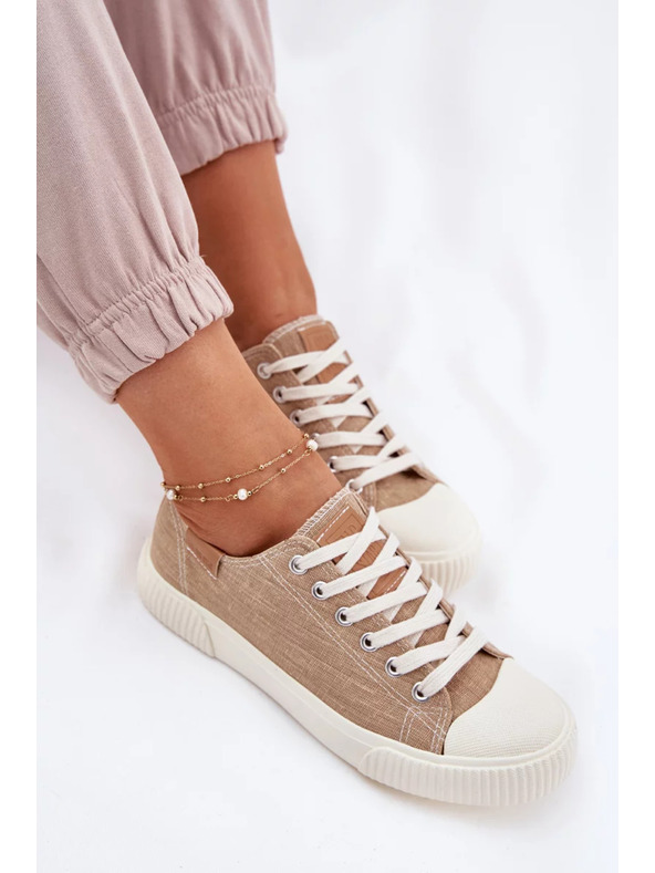 BIG STAR SHOES Ženske tkaninaste tenisice Big Star – bež