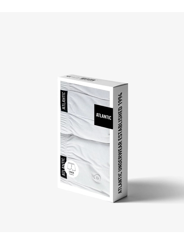 Atlantic 2-PACK Muške gaće bijele
