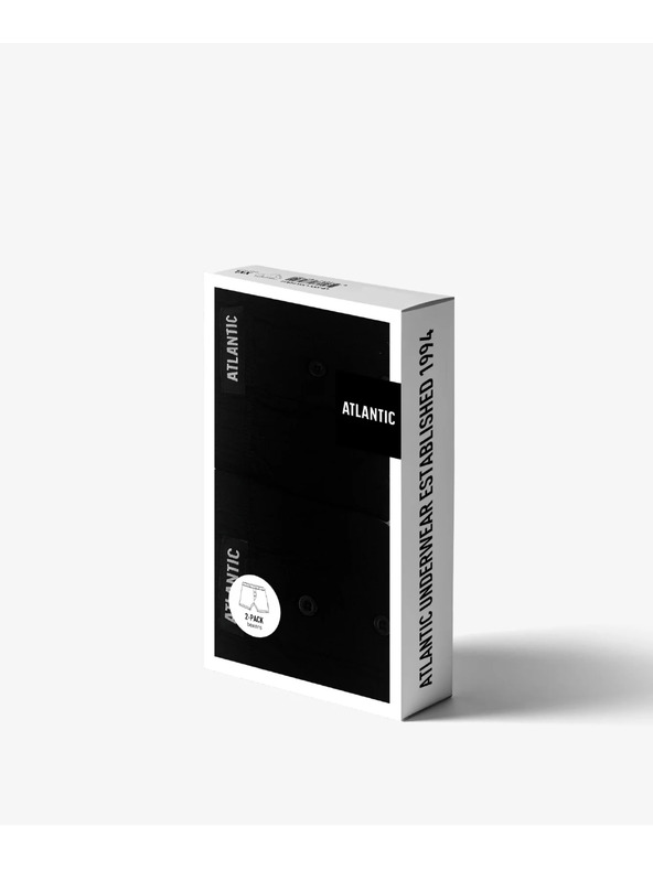 Atlantic 2-PACK Muške gaće dugačke crne