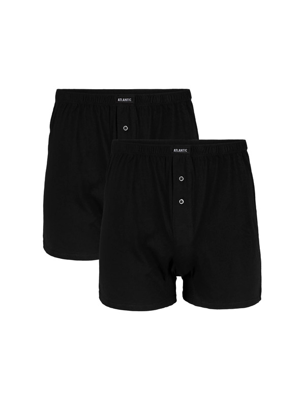 Atlantic 2-PACK Muške gaće dugačke crne