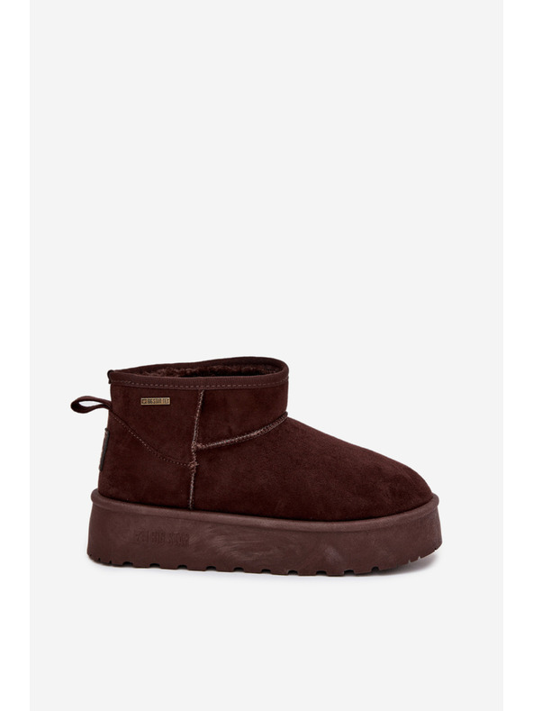 BIG STAR SHOES Ženske niske čizme za snijeg na platformi Big Star – čokoladno